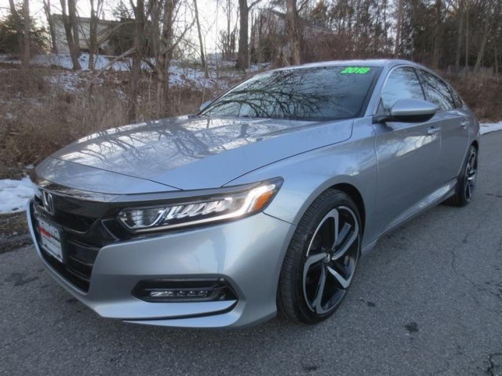 2018 Silver /Black Honda Accord Sport (1HGCV2F36JA) with an 2.0L 4cyl Turbo engine, Automatic transmission, located at 270 US Route 6, Mahopac, NY, 10541, (845) 621-0895, 41.349022, -73.755280 - Photo #0