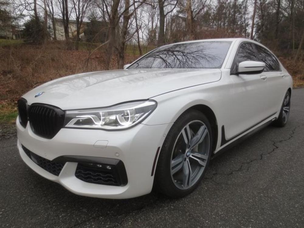 2016 White /Brown BMW 7-Series 750i xDrive (WBA7F2C5XGG) with an 4.4L V8 DOHC 32V engine, 8A transmission, located at 270 US Route 6, Mahopac, NY, 10541, (845) 621-0895, 41.349022, -73.755280 - Photo #0