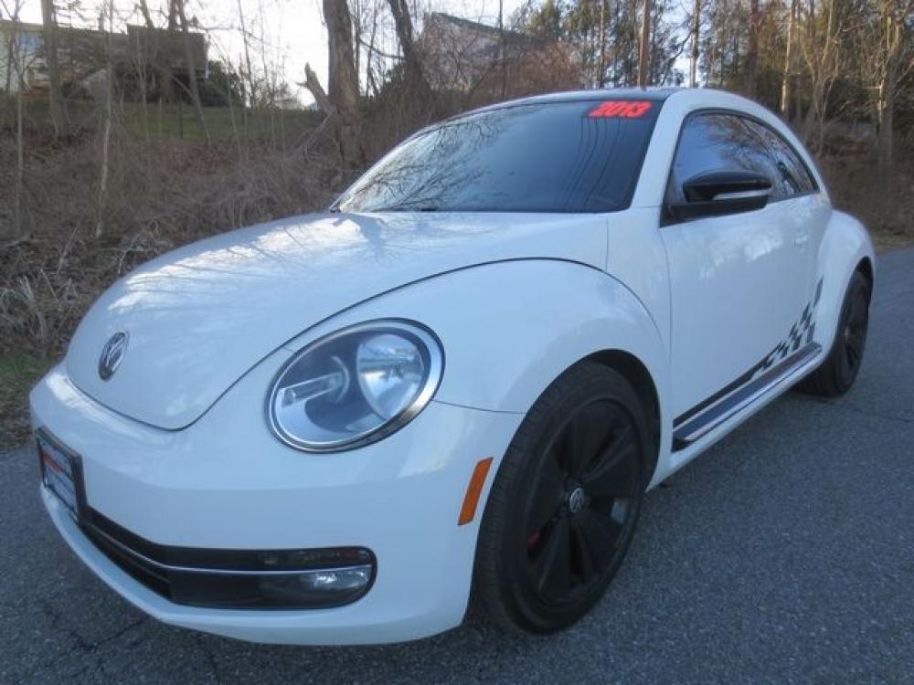 2013 White /Black Volkswagen Beetle 2.0T Turbo (3VWVA7AT8DM) with an 2.0L 4cy Turbo engine, Automatic transmission, located at 270 US Route 6, Mahopac, NY, 10541, (845) 621-0895, 41.349022, -73.755280 - Photo #0