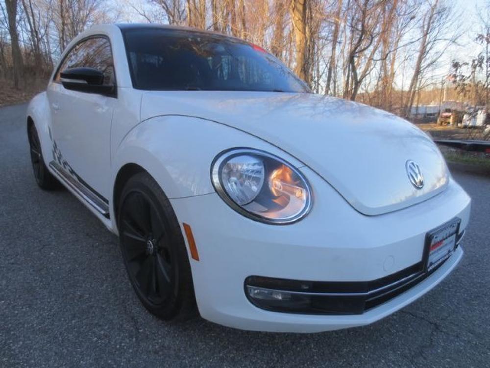 2013 White /Black Volkswagen Beetle 2.0T Turbo (3VWVA7AT8DM) with an 2.0L 4cy Turbo engine, Automatic transmission, located at 270 US Route 6, Mahopac, NY, 10541, (845) 621-0895, 41.349022, -73.755280 - Photo #1