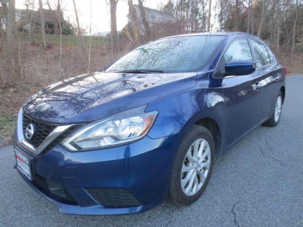 2018 Blue /Black Nissan Sentra SV (3N1AB7AP1JY) with an 1.8L 4cyl engine, Automatic transmission, located at 270 US Route 6, Mahopac, NY, 10541, (845) 621-0895, 41.349022, -73.755280 - Photo #0