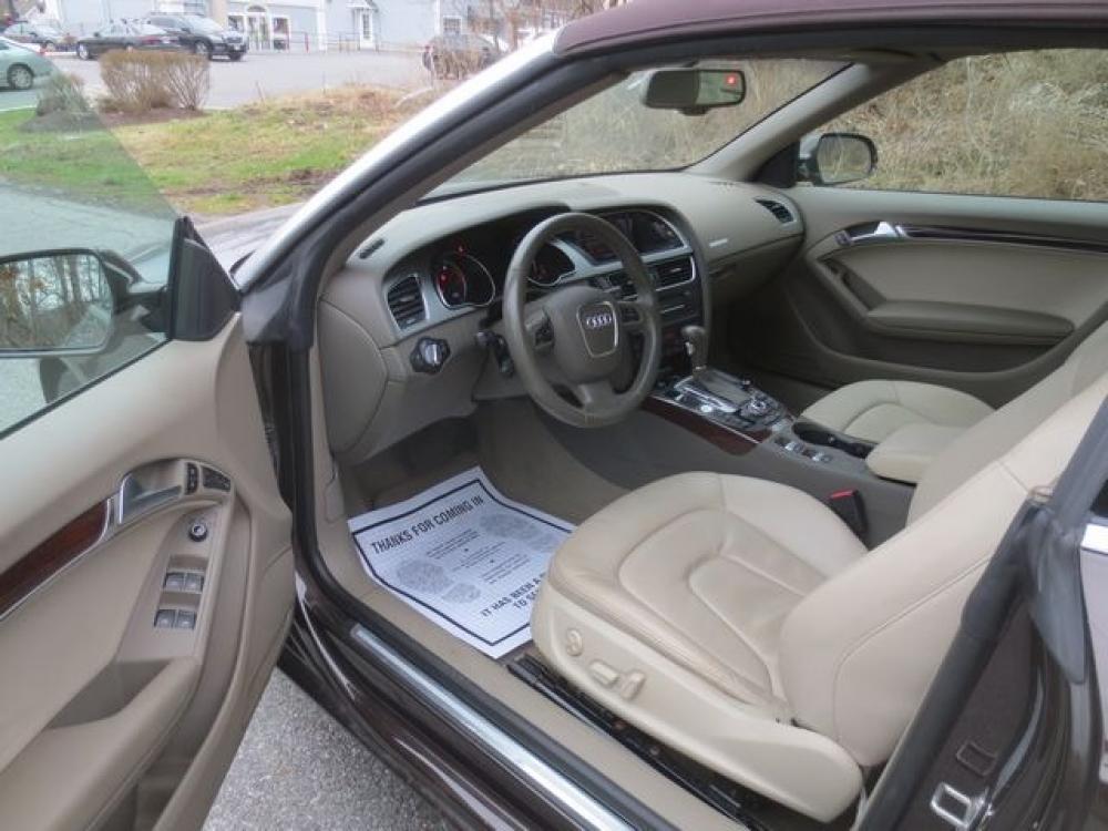 2012 Brown /Tan Audi A5 Cabriolet 2.0T quattro Tiptronic (WAULFAFH1CN) with an 2.0L L4 DOHC 16V TURBO engine, 6-Speed Automatic transmission, located at 270 US Route 6, Mahopac, NY, 10541, (845) 621-0895, 41.349022, -73.755280 - Photo #2