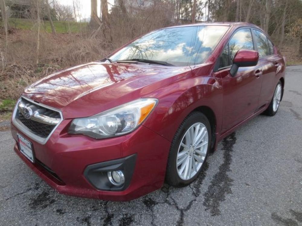 2012 Red /Black Subaru Impreza Limited 4-Door+S/R (JF1GJAH61CH) with an 2.0L H4 DOHC 16V engine, Automatic transmission, located at 270 US Route 6, Mahopac, NY, 10541, (845) 621-0895, 41.349022, -73.755280 - Photo #0
