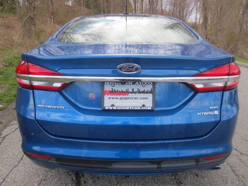 2017 Blue /Black Ford Fusion Hybrid se (3FA6P0LU6HR) with an 2.0L 4cyl Hybrid engine, Automatic transmission, located at 270 US Route 6, Mahopac, NY, 10541, (845) 621-0895, 41.349022, -73.755280 - Photo #5