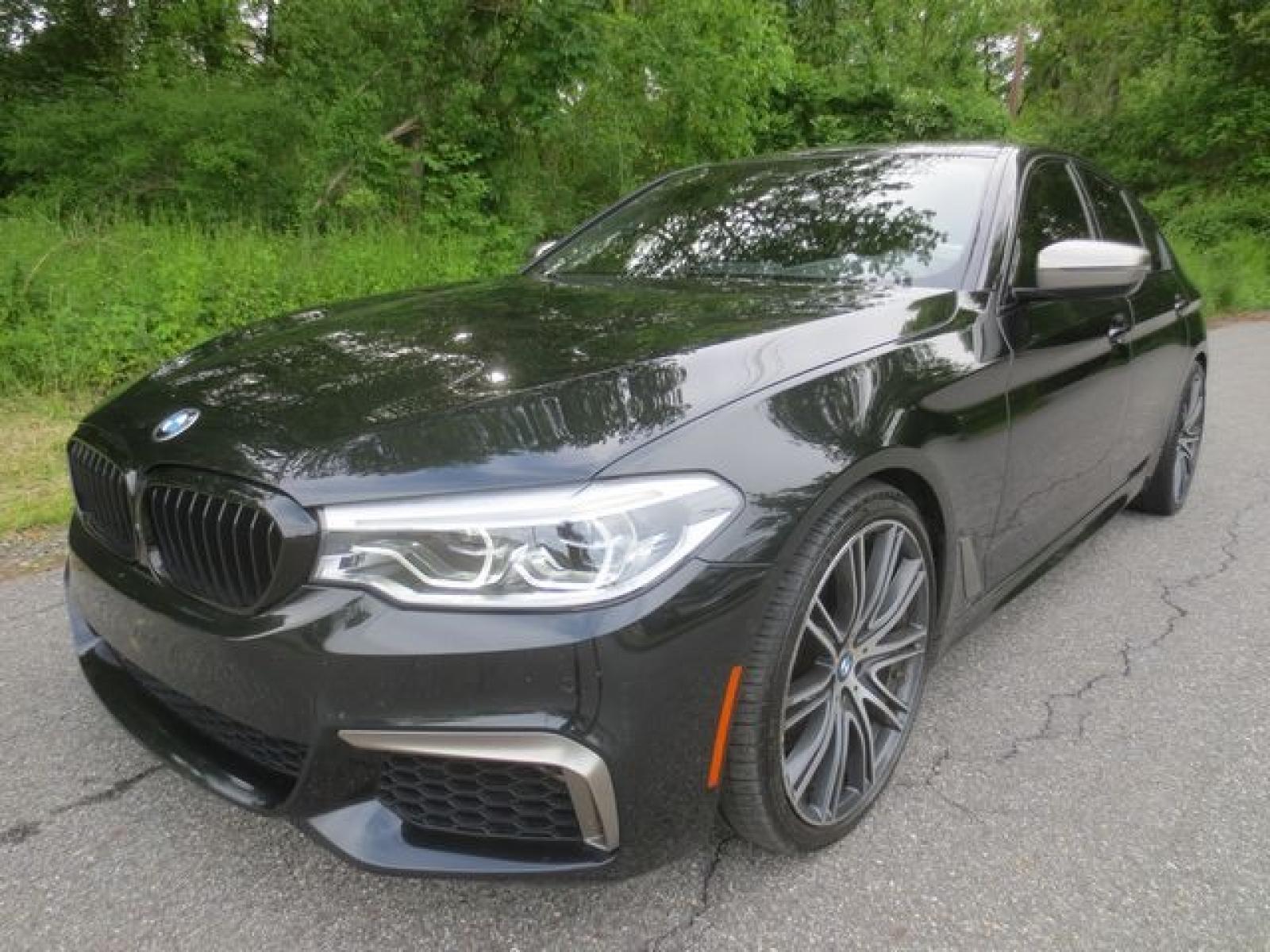 2019 Black /Black BMW 5-Series M550i xDrive (WBAJB9C51KB) with an 4.4L V8 DOHC 32V engine, Automatic transmission, located at 270 US Route 6, Mahopac, NY, 10541, (845) 621-0895, 41.349022, -73.755280 - Photo #0