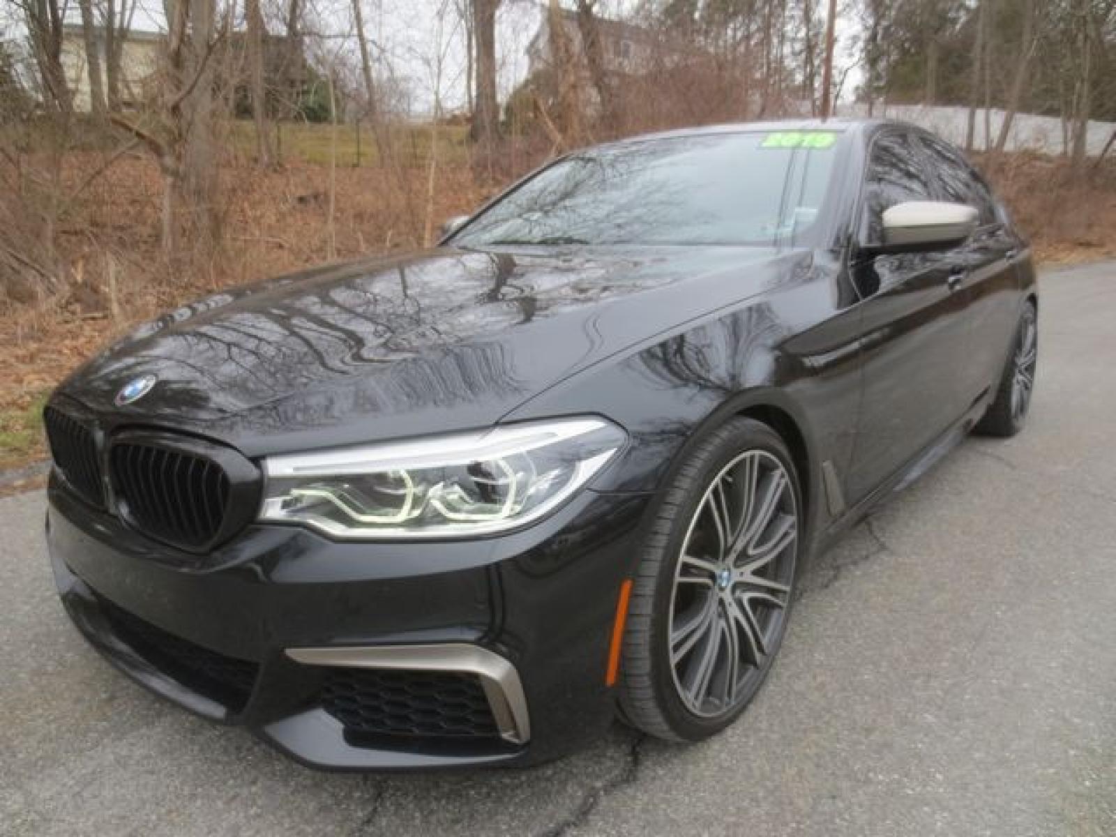 2019 Black /Black BMW 5-Series M550i xDrive (WBAJB9C51KB) with an 4.4L V8 DOHC 32V engine, Automatic transmission, located at 270 US Route 6, Mahopac, NY, 10541, (845) 621-0895, 41.349022, -73.755280 - Photo #0