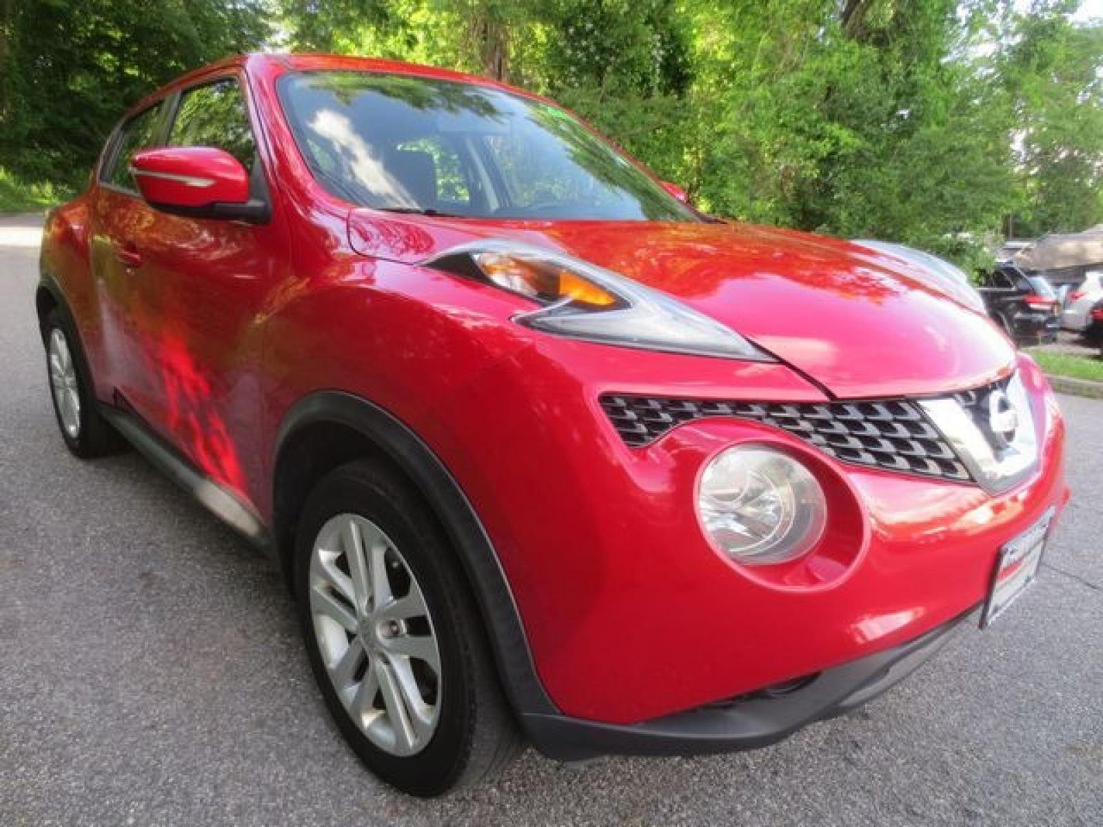 2015 Red /Black Nissan Juke S AWD (JN8AF5MV5FT) with an 1.6L L4 DOHC 16V engine, Automatic transmission, located at 270 US Route 6, Mahopac, NY, 10541, (845) 621-0895, 41.349022, -73.755280 - Photo #1