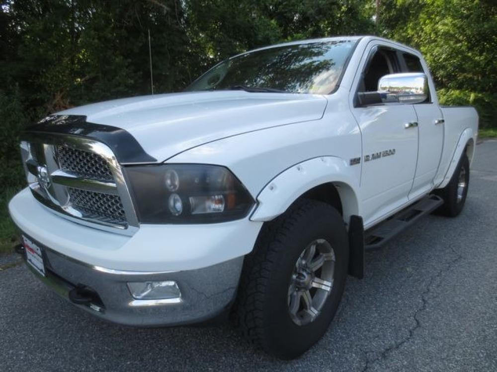 2011 White /Gray Dodge Ram 1500 Laramie (1D7RV1GT7BS) with an 5.7L V8 OHV 16V engine, 5-Speed Automatic transmission, located at 270 US Route 6, Mahopac, NY, 10541, (845) 621-0895, 41.349022, -73.755280 - Photo #0