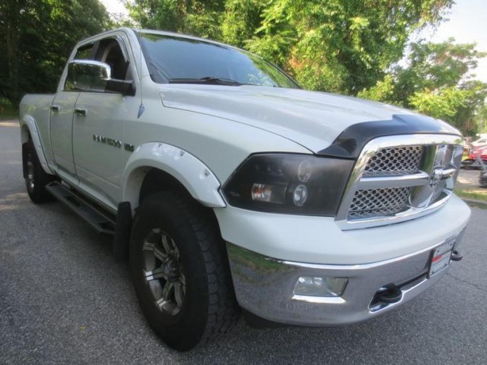 2011 White /Gray Dodge Ram 1500 Laramie (1D7RV1GT7BS) with an 5.7L V8 OHV 16V engine, 5-Speed Automatic transmission, located at 270 US Route 6, Mahopac, NY, 10541, (845) 621-0895, 41.349022, -73.755280 - Photo #1