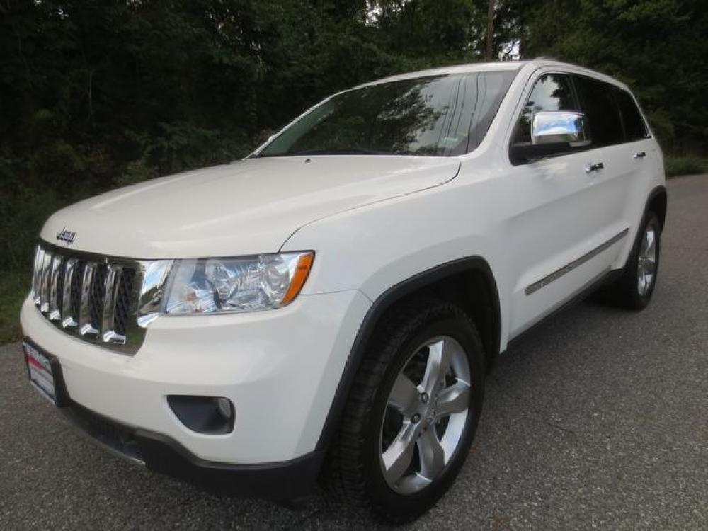 2012 White /Brown Jeep Grand Cherokee Overland 4WD (1C4RJFCG4CC) with an 3.6L V6 DOHC 24V engine, Automatic transmission, located at 270 US Route 6, Mahopac, NY, 10541, (845) 621-0895, 41.349022, -73.755280 - Photo #0