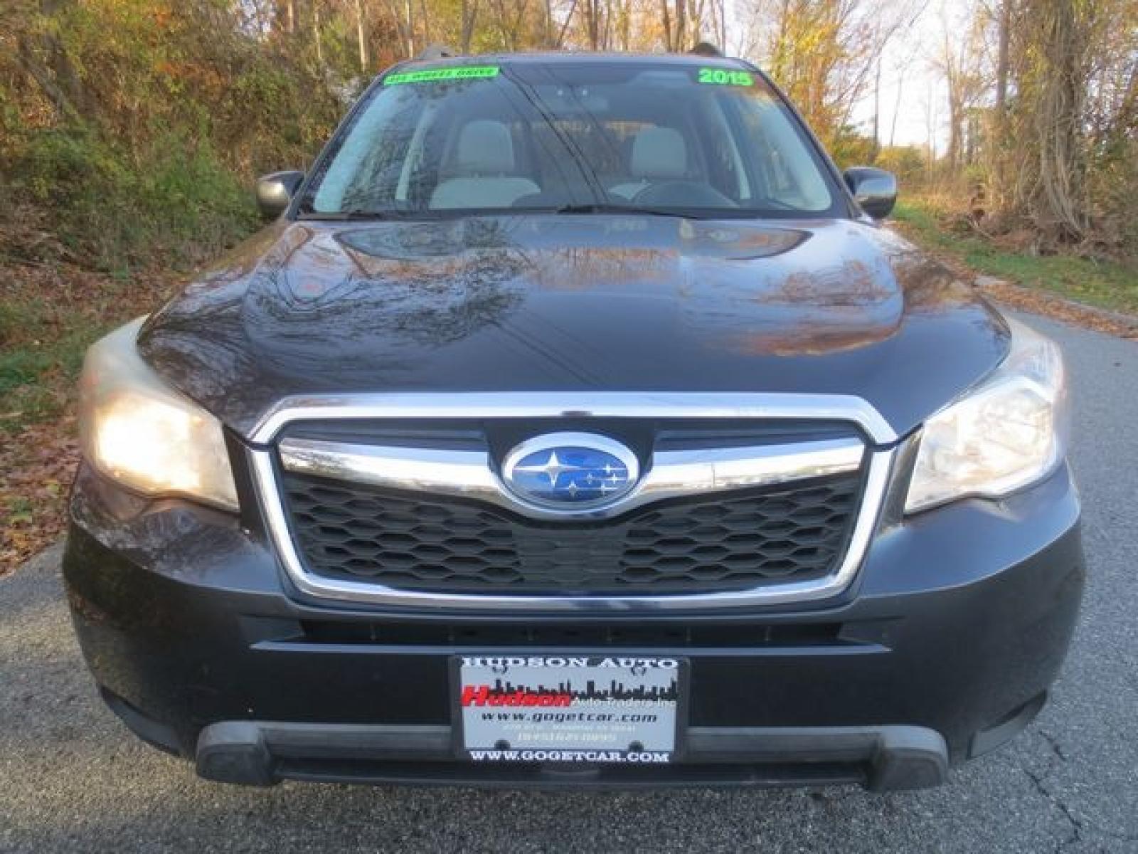 2015 Gray /Gray Subaru Forester 2.5i Premium (JF2SJADC6FG) with an 2.5L H4 SOHC 16V engine, 6-Speed Manual transmission, located at 270 US Route 6, Mahopac, NY, 10541, (845) 621-0895, 41.349022, -73.755280 - Photo #2