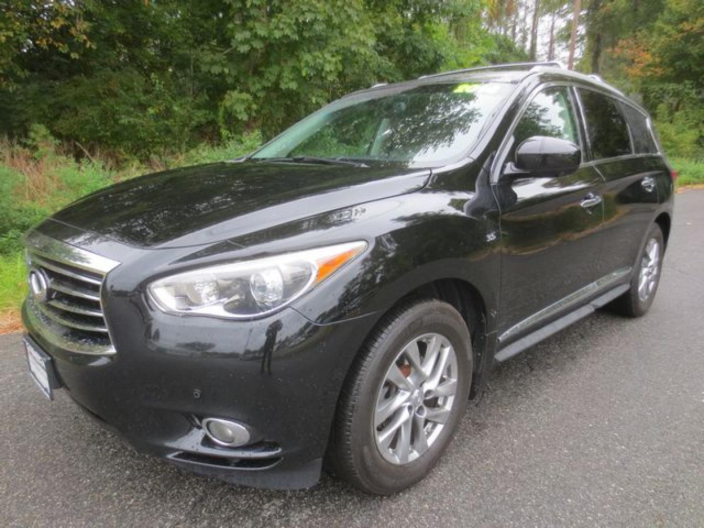 2014 Black /Black Infiniti QX Base AWD (5N1AL0MM0EC) with an 3.5L V6 DOHC 24V engine, Continuously Variable Transmission transmission, located at 270 US Route 6, Mahopac, NY, 10541, (845) 621-0895, 41.349022, -73.755280 - Photo#0
