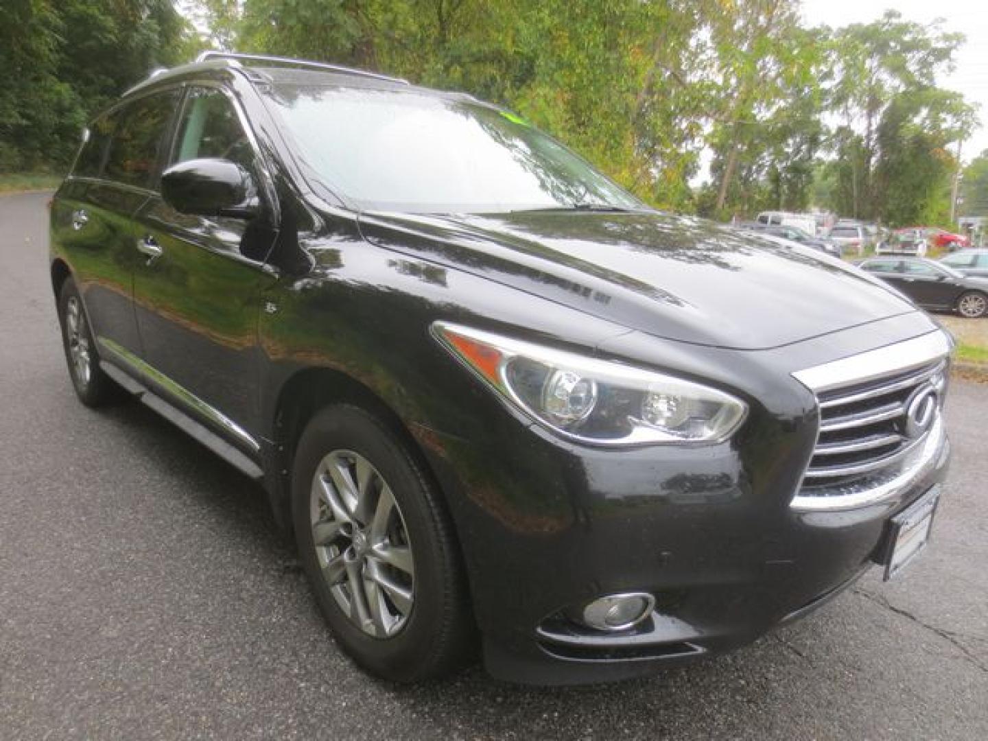 2014 Black /Black Infiniti QX Base AWD (5N1AL0MM0EC) with an 3.5L V6 DOHC 24V engine, Continuously Variable Transmission transmission, located at 270 US Route 6, Mahopac, NY, 10541, (845) 621-0895, 41.349022, -73.755280 - Photo#1