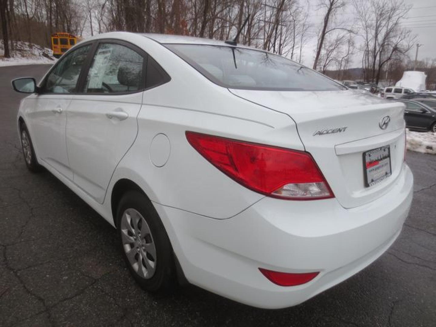 2016 White /Gray Hyundai Accent SE 4-Door 6A (KMHCT4AE7GU) with an 1.6L L4 DOHC 16V engine, 6-SPEED MANUAL transmission, located at 270 US Route 6, Mahopac, NY, 10541, (845) 621-0895, 41.349022, -73.755280 - Photo#4