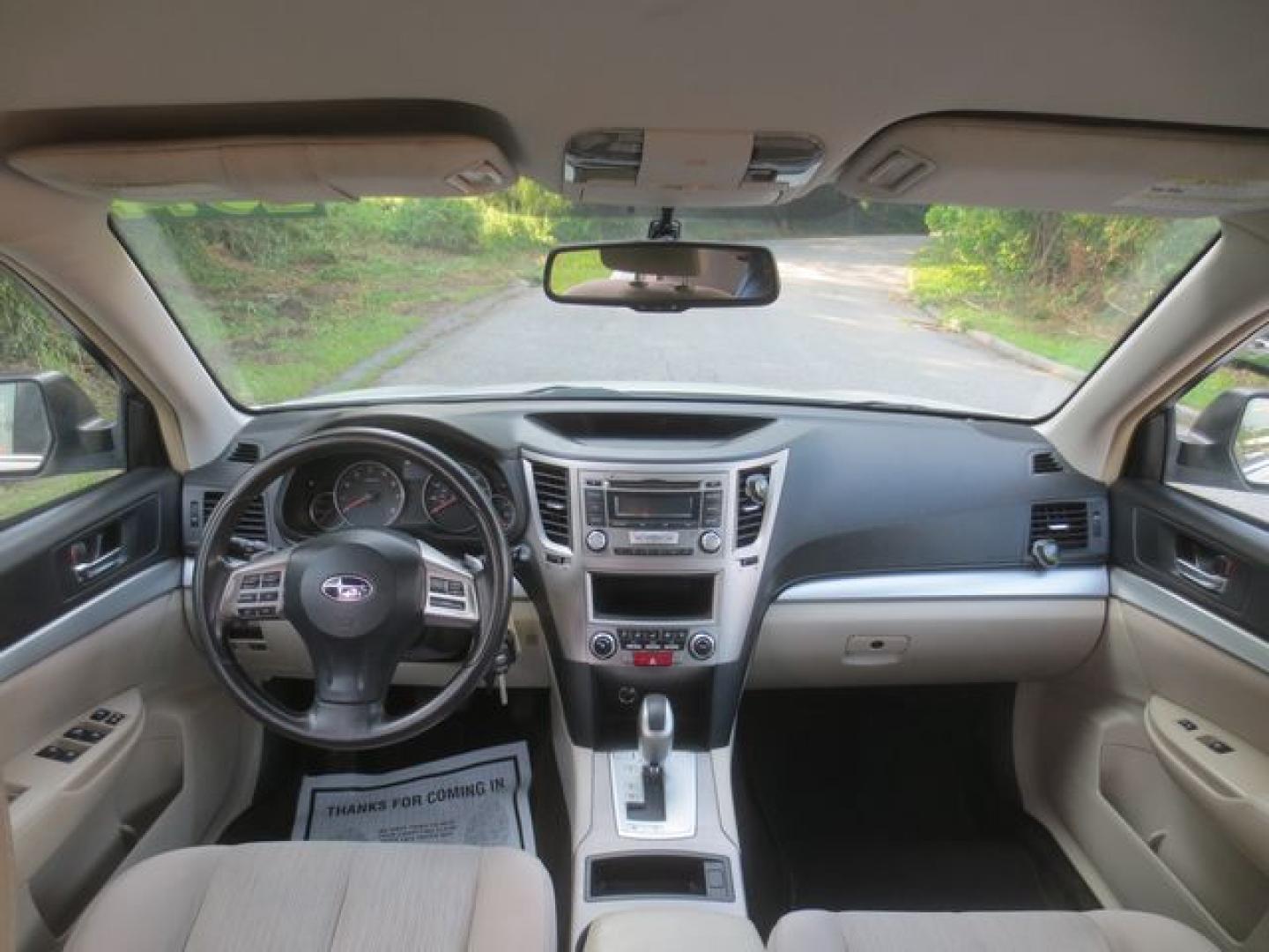 2014 White /Beige Subaru Outback 2.5i (4S4BRBAC8E3) with an 2.5L H4 DOHC 16V engine, Automatic transmission, located at 270 US Route 6, Mahopac, NY, 10541, (845) 621-0895, 41.349022, -73.755280 - Photo#7