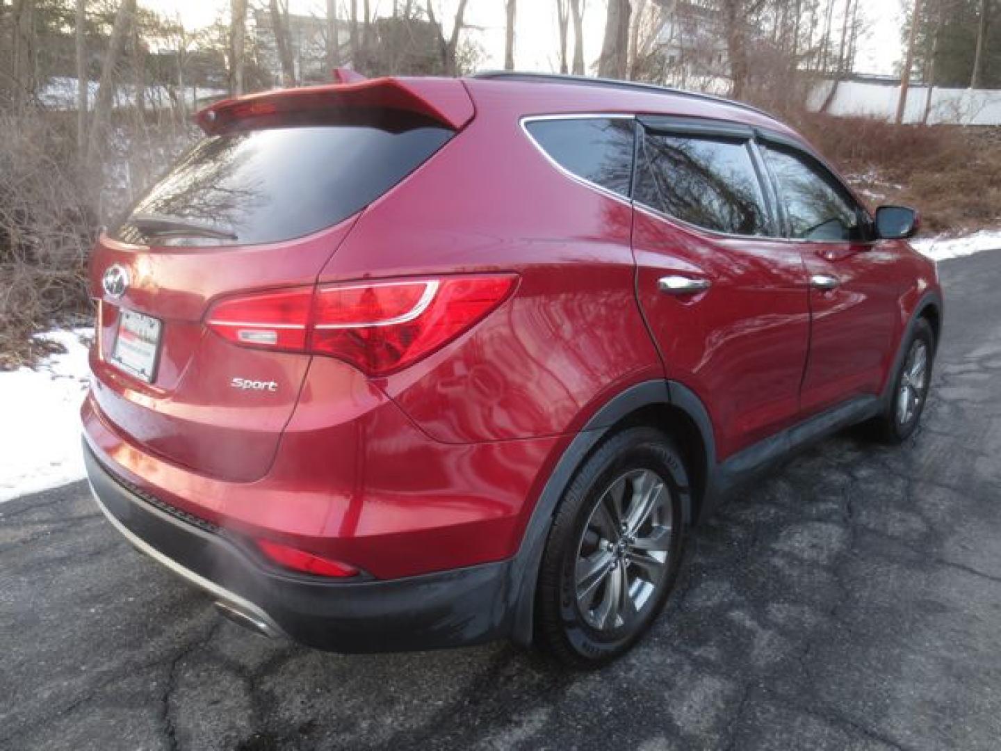 2014 Red /Beige Hyundai Santa Fe Sport (5XYZU3LB5EG) with an 2.4L L4 DOHC 16V engine, 6-Speed Automatic transmission, located at 270 US Route 6, Mahopac, NY, 10541, (845) 621-0895, 41.349022, -73.755280 - Photo#3