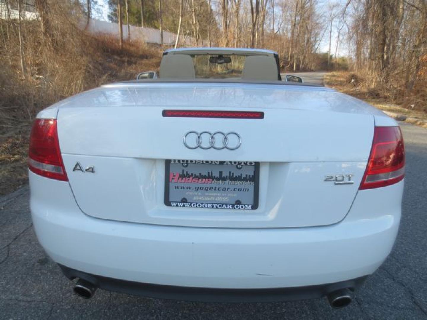 2008 White /Beige Audi A4 2.0T Cabriolet quattro with Tiptronic (WAUDF48H78K) with an 2.0L L4 DOHC 16V TURBO engine, 6-Speed Automatic transmission, located at 270 US Route 6, Mahopac, NY, 10541, (845) 621-0895, 41.349022, -73.755280 - Photo#7