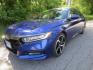 2018 Blue /Black Honda Accord Sport 6-Spd MT (1HGCV1E37JA) with an 1.5L L4 DOHC 16V engine, 6 Speed Manual transmission, located at 270 US Route 6, Mahopac, NY, 10541, (845) 621-0895, 41.349022, -73.755280 - Photo#0