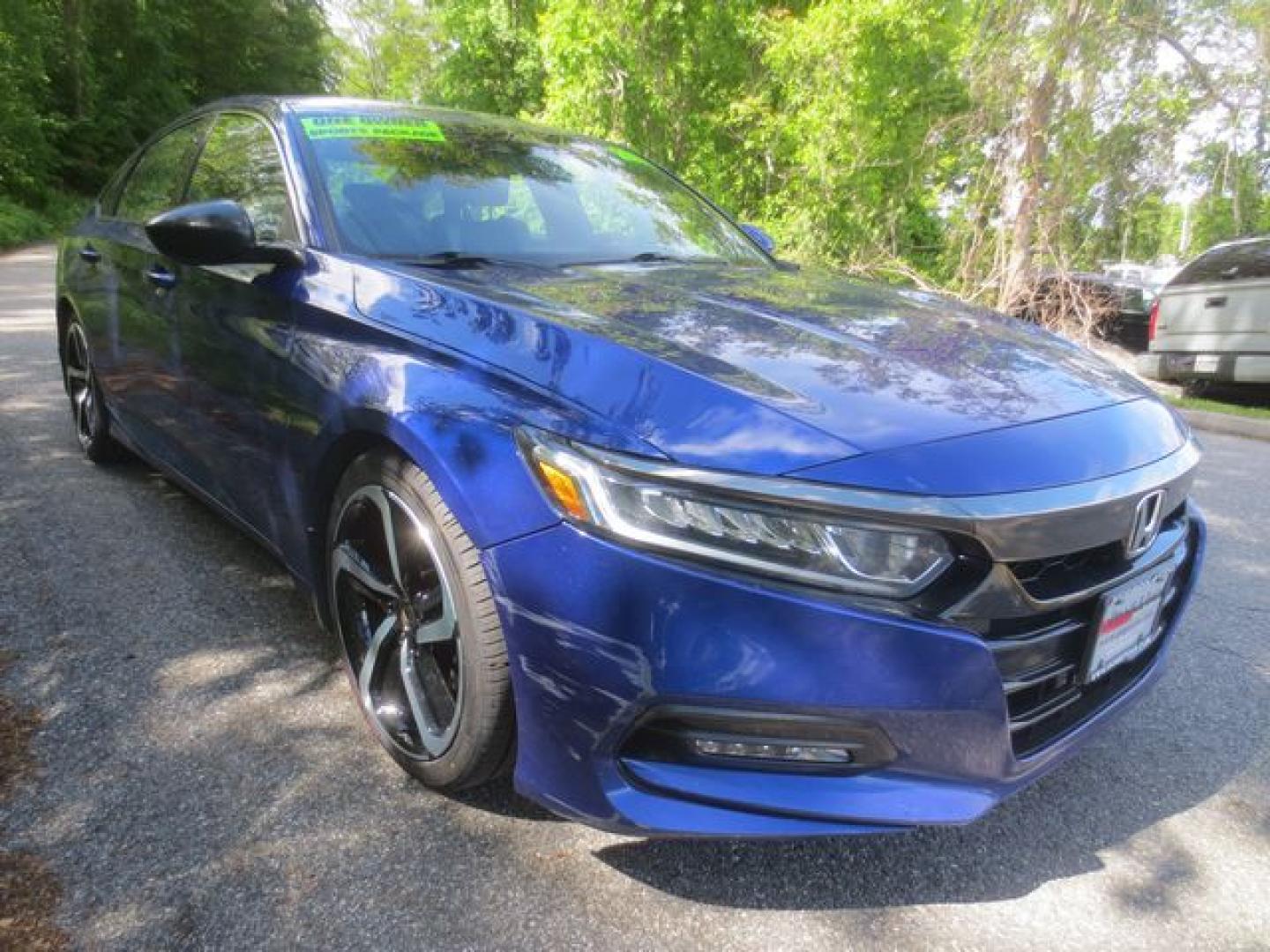 2018 Blue /Black Honda Accord Sport 6-Spd MT (1HGCV1E37JA) with an 1.5L L4 DOHC 16V engine, 6 Speed Manual transmission, located at 270 US Route 6, Mahopac, NY, 10541, (845) 621-0895, 41.349022, -73.755280 - Photo#1