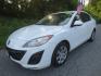 2011 White /Black Mazda MAZDA3 I Sport (JM1BL1UG4B1) with an 2.0L L4 DOHC 16V engine, Automatic transmission, located at 270 US Route 6, Mahopac, NY, 10541, (845) 621-0895, 41.349022, -73.755280 - Photo#0