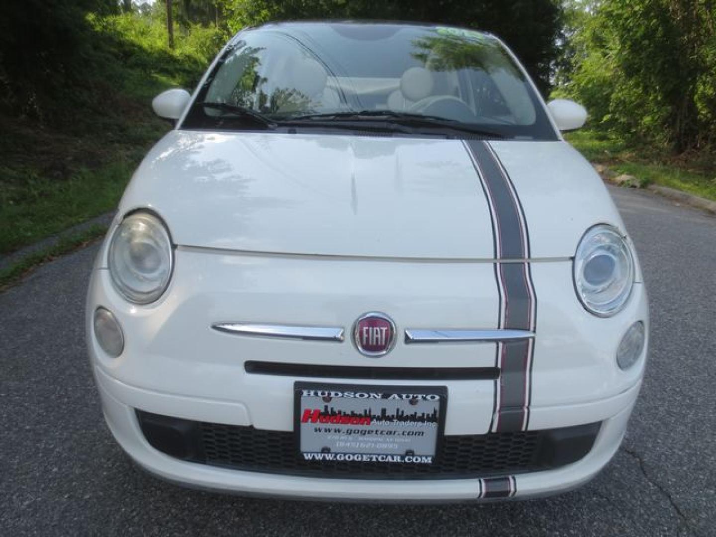 2013 White /GRAY/BEIGE Fiat 500 C Pop Cabrio (3C3CFFDR6DT) with an 1.4L L4 engine, 5 Speed Manual transmission, located at 270 US Route 6, Mahopac, NY, 10541, (845) 621-0895, 41.349022, -73.755280 - Photo#2