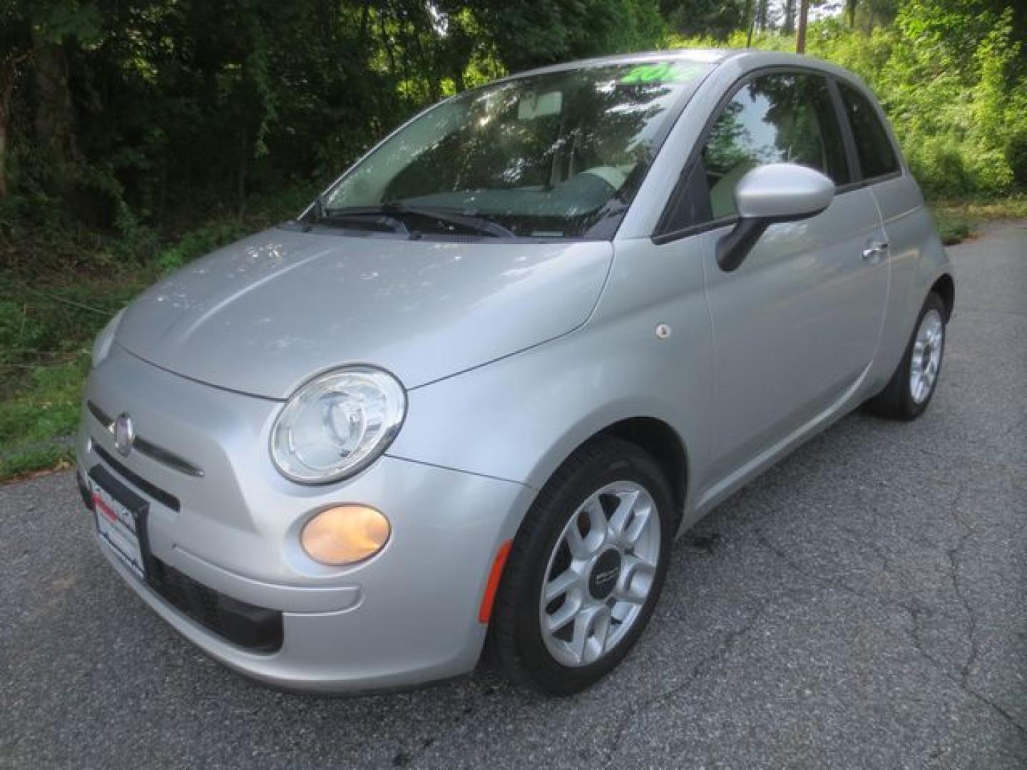 2012 Silver /Red Fiat 500 Pop (3C3CFFAR6CT) with an 1.4L L4 engine, 5 Speed Manual transmission, located at 270 US Route 6, Mahopac, NY, 10541, (845) 621-0895, 41.349022, -73.755280 - Photo#0