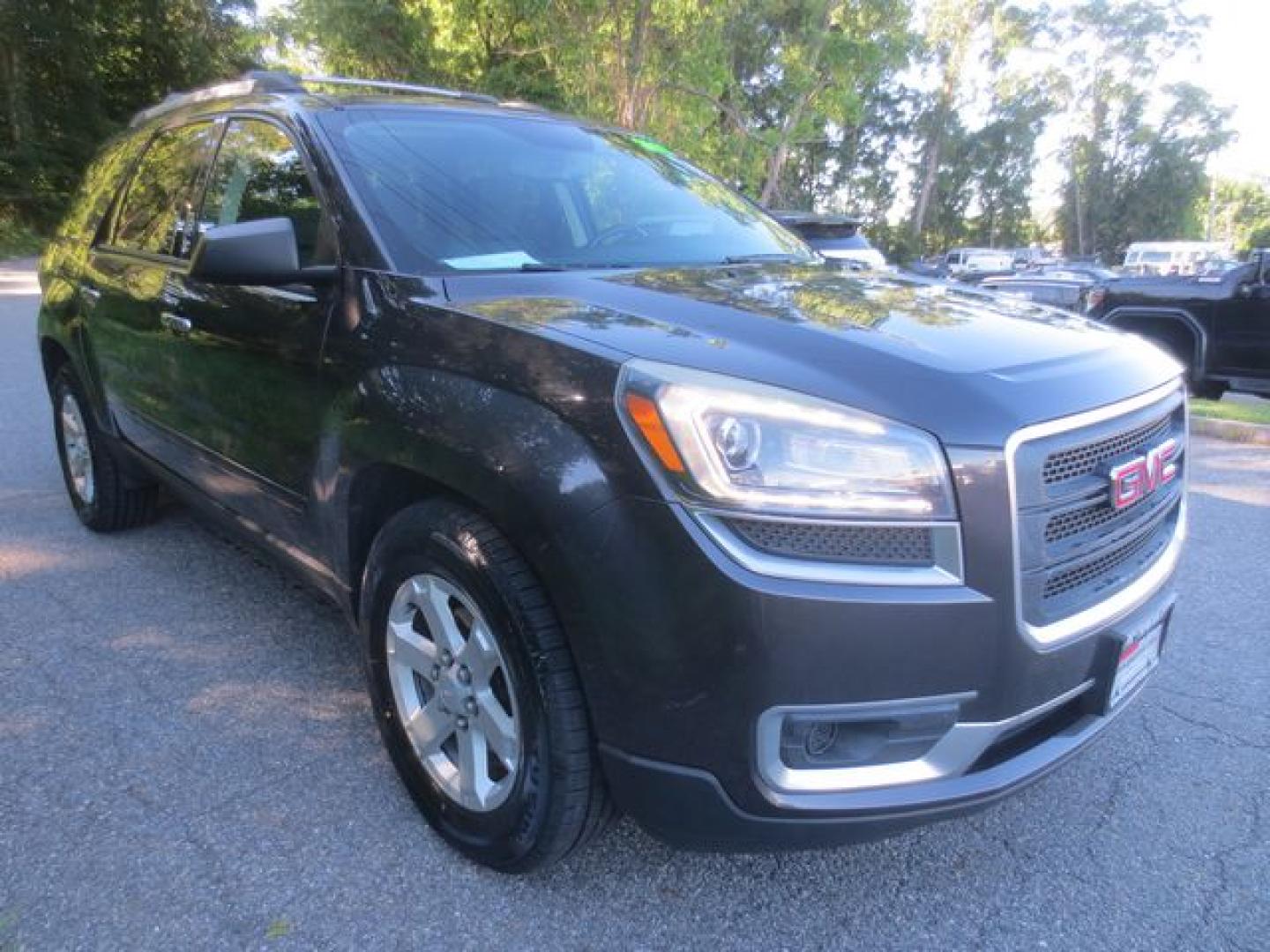 2015 Black /Gray GMC Acadia SLE-1 AWD (1GKKVNED3FJ) with an 3.6L V6 DOHC 24V engine, 6-Speed Automatic transmission, located at 270 US Route 6, Mahopac, NY, 10541, (845) 621-0895, 41.349022, -73.755280 - Photo#1