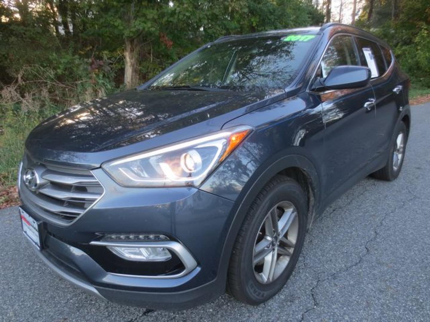 2017 Blue /Gray Hyundai Santa Fe Sport (5NMZUDLB9HH) with an 2.4L L4 DOHC 16V engine, 6 Speed Automatic transmission, located at 270 US Route 6, Mahopac, NY, 10541, (845) 621-0895, 41.349022, -73.755280 - Photo#0