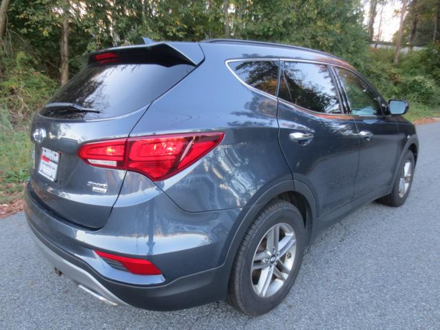 2017 Blue /Gray Hyundai Santa Fe Sport (5NMZUDLB9HH) with an 2.4L L4 DOHC 16V engine, 6 Speed Automatic transmission, located at 270 US Route 6, Mahopac, NY, 10541, (845) 621-0895, 41.349022, -73.755280 - Photo#3