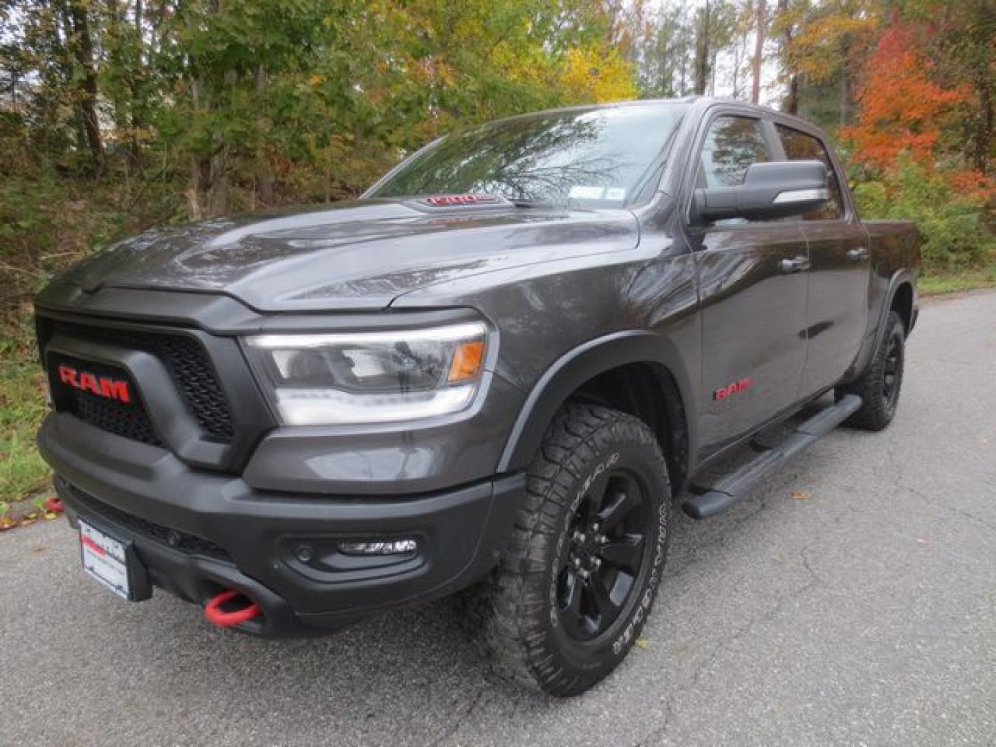 2021 Gray /Black RAM 1500 Rebel Crew Cab SB (1C6SRFLT9MN) with an 5.7L V8 OHV 16V engine, 8 speed Automatic transmission, located at 270 US Route 6, Mahopac, NY, 10541, (845) 621-0895, 41.349022, -73.755280 - Photo#0