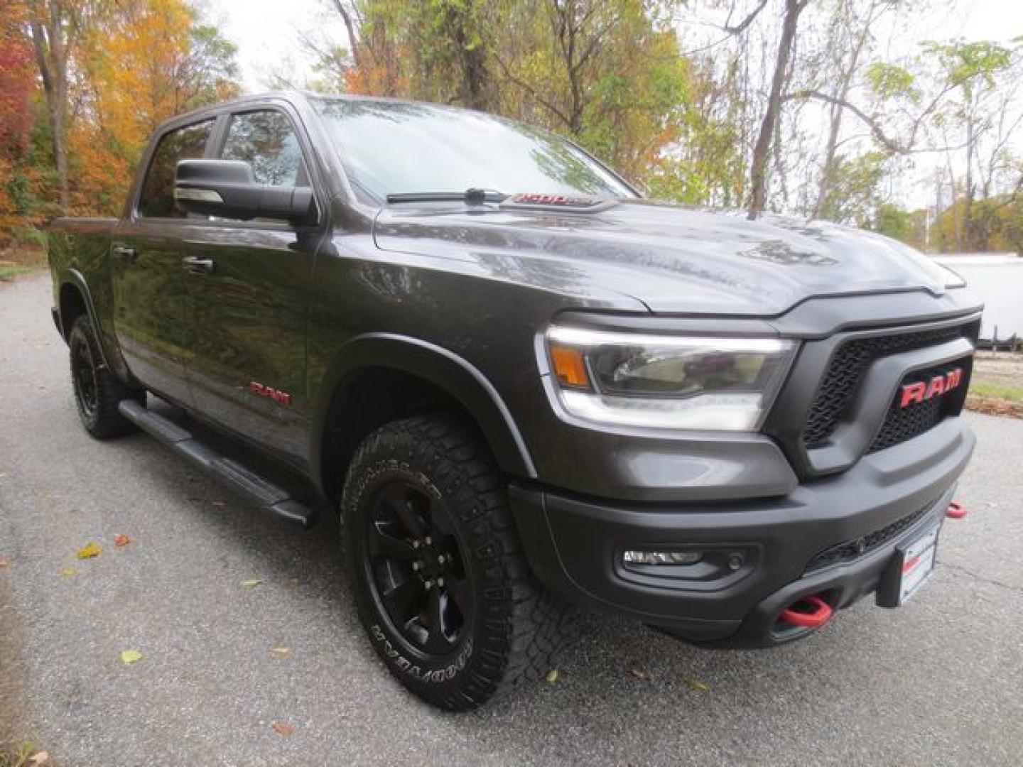 2021 Gray /Black RAM 1500 Rebel Crew Cab SB (1C6SRFLT9MN) with an 5.7L V8 OHV 16V engine, 8 speed Automatic transmission, located at 270 US Route 6, Mahopac, NY, 10541, (845) 621-0895, 41.349022, -73.755280 - Photo#1
