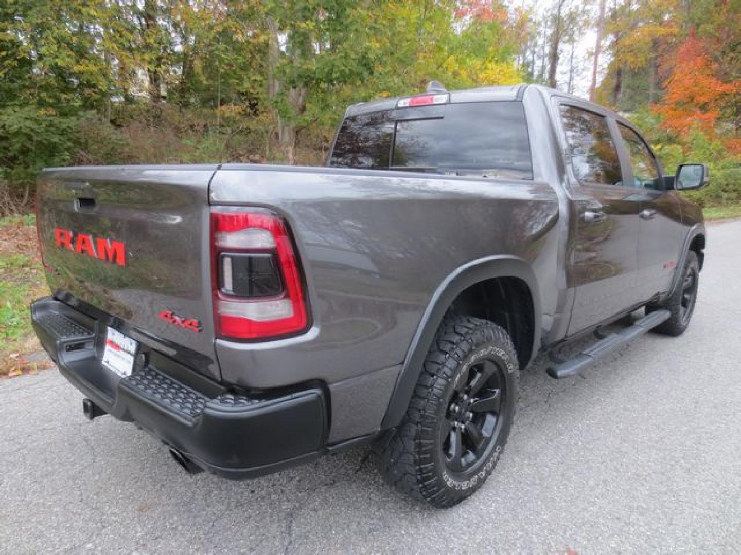 2021 Gray /Black RAM 1500 Rebel Crew Cab SB (1C6SRFLT9MN) with an 5.7L V8 OHV 16V engine, 8 speed Automatic transmission, located at 270 US Route 6, Mahopac, NY, 10541, (845) 621-0895, 41.349022, -73.755280 - Photo#3