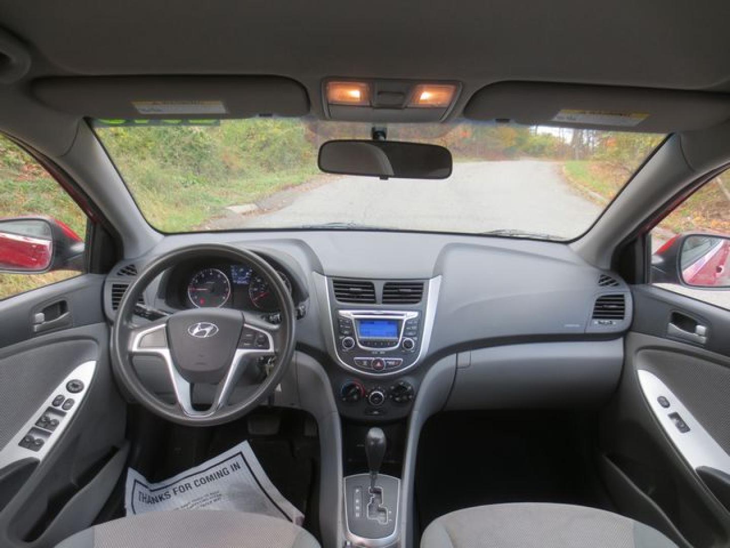 2013 Red /Gray Hyundai Accent GS (KMHCT5AEXDU) with an 1.6L L4 DOHC 16V engine, Automatic transmission, located at 270 US Route 6, Mahopac, NY, 10541, (845) 621-0895, 41.349022, -73.755280 - Photo#7