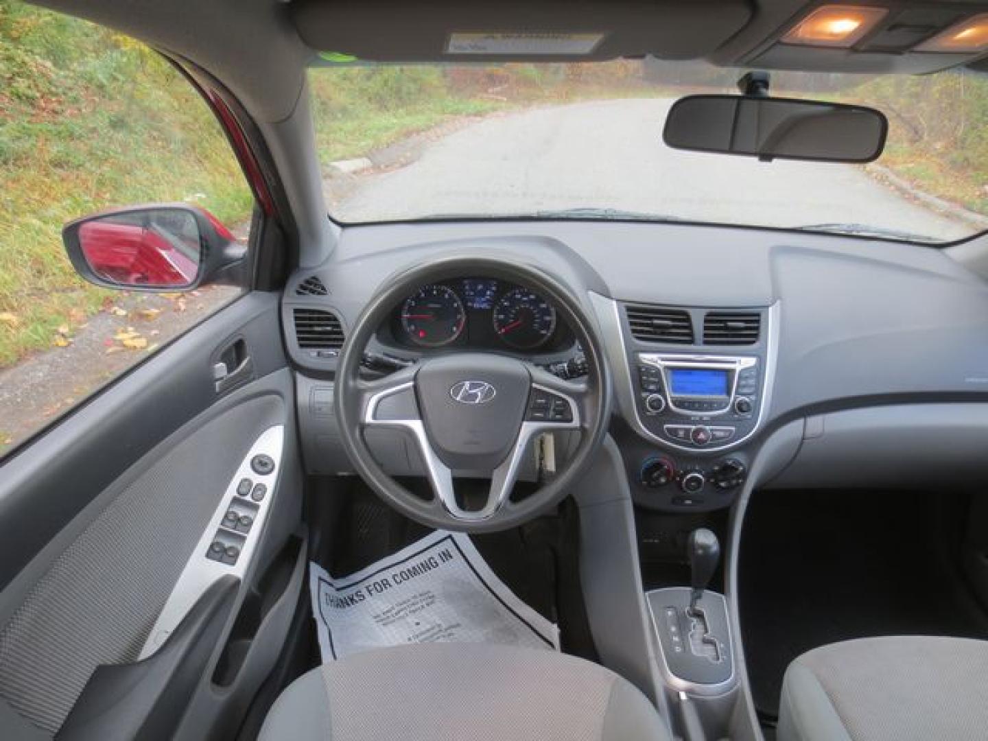 2013 Red /Gray Hyundai Accent GS (KMHCT5AEXDU) with an 1.6L L4 DOHC 16V engine, Automatic transmission, located at 270 US Route 6, Mahopac, NY, 10541, (845) 621-0895, 41.349022, -73.755280 - Photo#8
