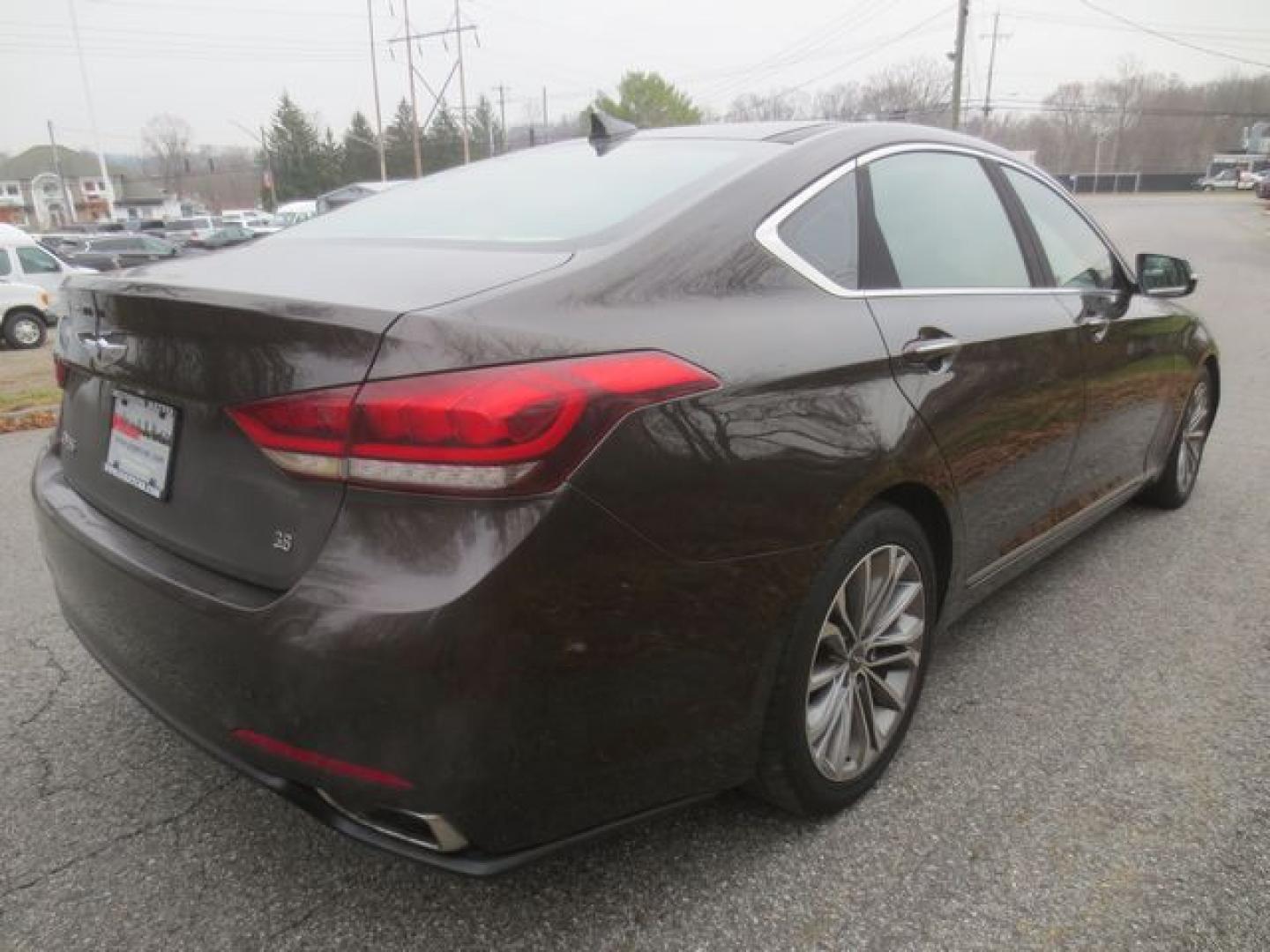 2015 Brown /Beige Hyundai Genesis 3.8L (KMHGN4JE9FU) with an 3.8L V6 DOHC 24V engine, 6-Speed Automatic transmission, located at 270 US Route 6, Mahopac, NY, 10541, (845) 621-0895, 41.349022, -73.755280 - Photo#1