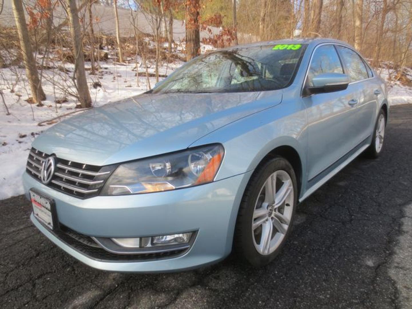 2013 Blue /Black Volkswagen Passat SEL Premium (1VWCM7A36DC) with an 3.0L V6 DOHC 24V engine, 6-Speed Automatic transmission, located at 270 US Route 6, Mahopac, NY, 10541, (845) 621-0895, 41.349022, -73.755280 - Photo#0