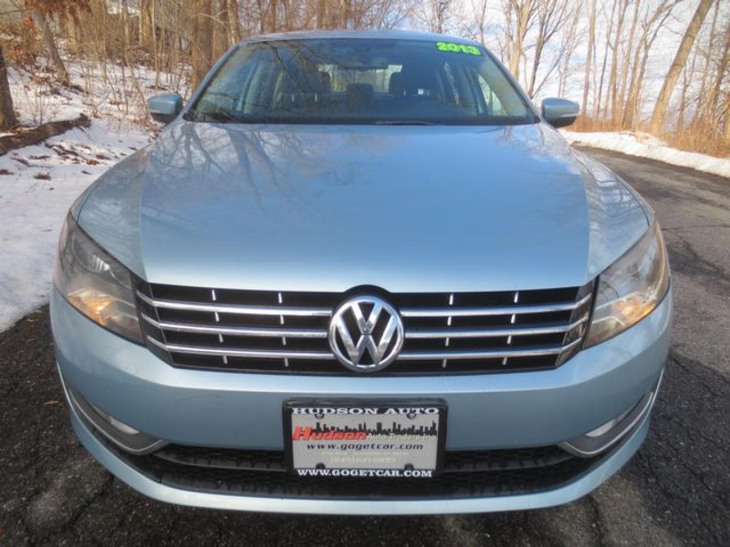 2013 Blue /Black Volkswagen Passat SEL Premium (1VWCM7A36DC) with an 3.0L V6 DOHC 24V engine, 6-Speed Automatic transmission, located at 270 US Route 6, Mahopac, NY, 10541, (845) 621-0895, 41.349022, -73.755280 - Photo#2