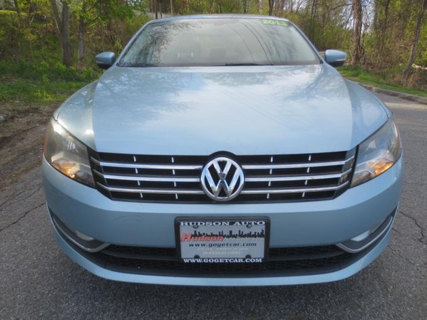 2013 Blue /Black Volkswagen Passat SEL Premium (1VWCM7A36DC) with an 3.0L V6 DOHC 24V engine, 6-Speed Automatic transmission, located at 270 US Route 6, Mahopac, NY, 10541, (845) 621-0895, 41.349022, -73.755280 - Photo#2