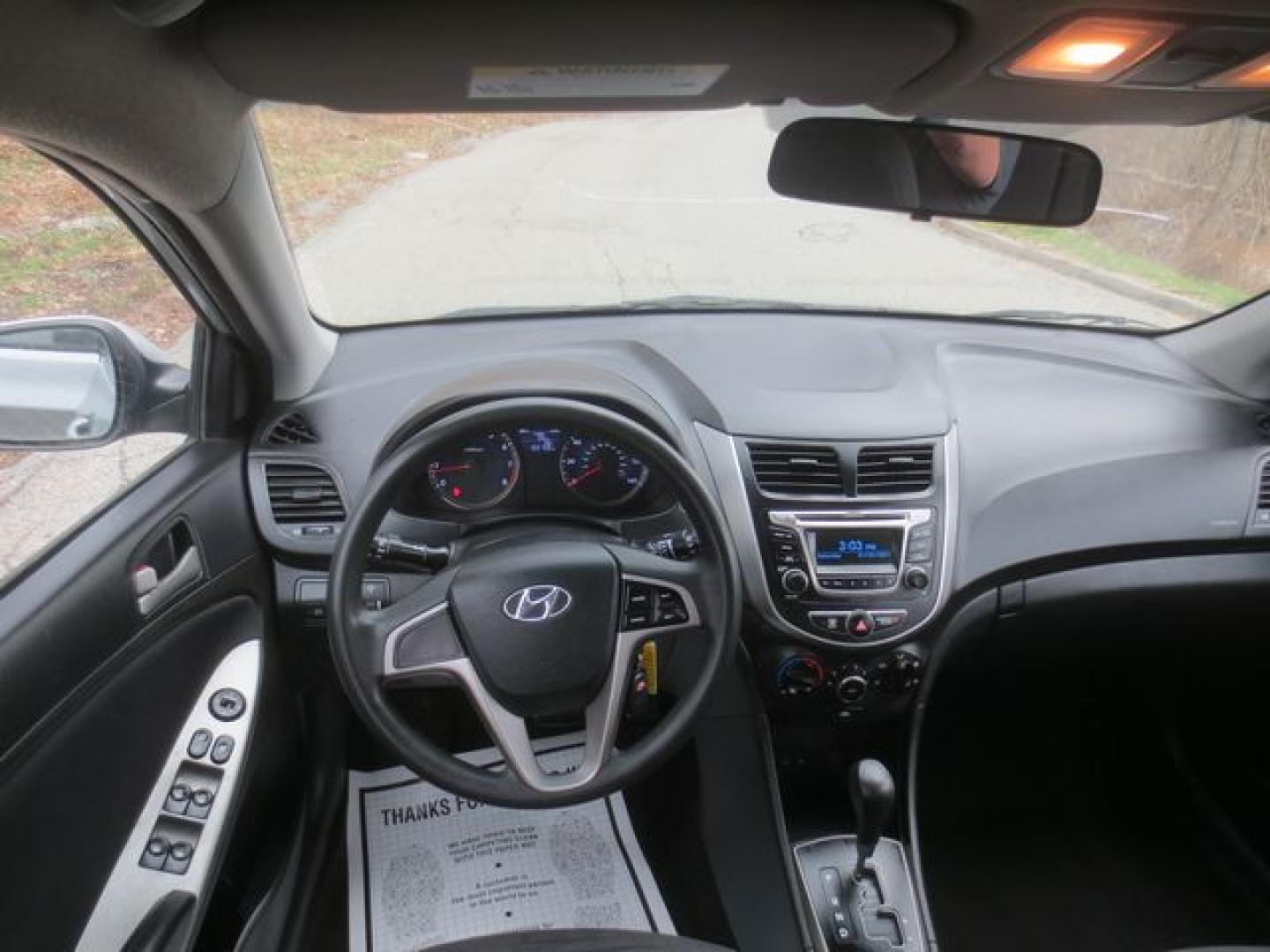 2017 Silver /Black Hyundai Accent SE (KMHCT5AE5HU) with an 1.6L L4 DOHC 16V engine, Automatic transmission, located at 270 US Route 6, Mahopac, NY, 10541, (845) 621-0895, 41.349022, -73.755280 - Photo#8