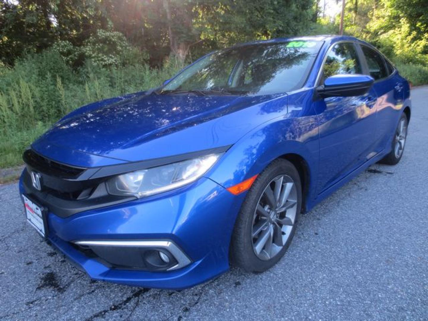 2019 Blue /Black Honda Civic EX (19XFC1F37KE) with an 1.5L L4 DOHC 16V TURBO engine, Automatic transmission, located at 270 US Route 6, Mahopac, NY, 10541, (845) 621-0895, 41.349022, -73.755280 - Photo#0