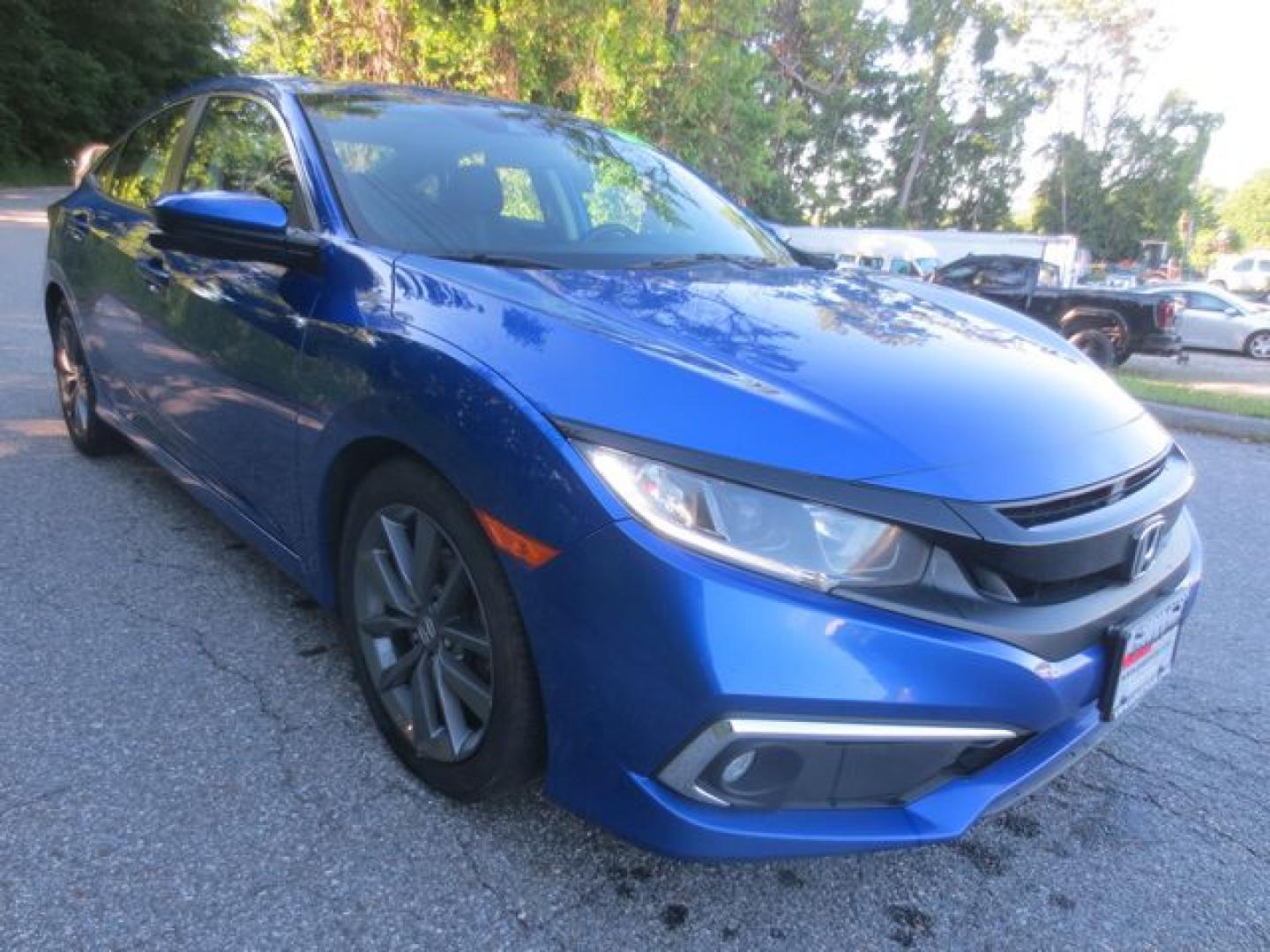 2019 Blue /Black Honda Civic EX (19XFC1F37KE) with an 1.5L L4 DOHC 16V TURBO engine, Automatic transmission, located at 270 US Route 6, Mahopac, NY, 10541, (845) 621-0895, 41.349022, -73.755280 - Photo#1