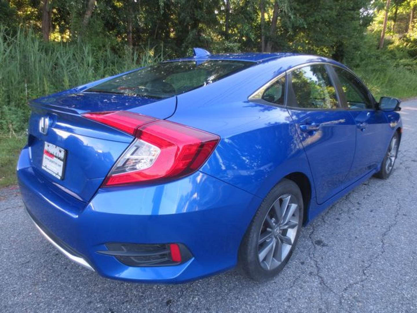 2019 Blue /Black Honda Civic EX (19XFC1F37KE) with an 1.5L L4 DOHC 16V TURBO engine, Automatic transmission, located at 270 US Route 6, Mahopac, NY, 10541, (845) 621-0895, 41.349022, -73.755280 - Photo#3