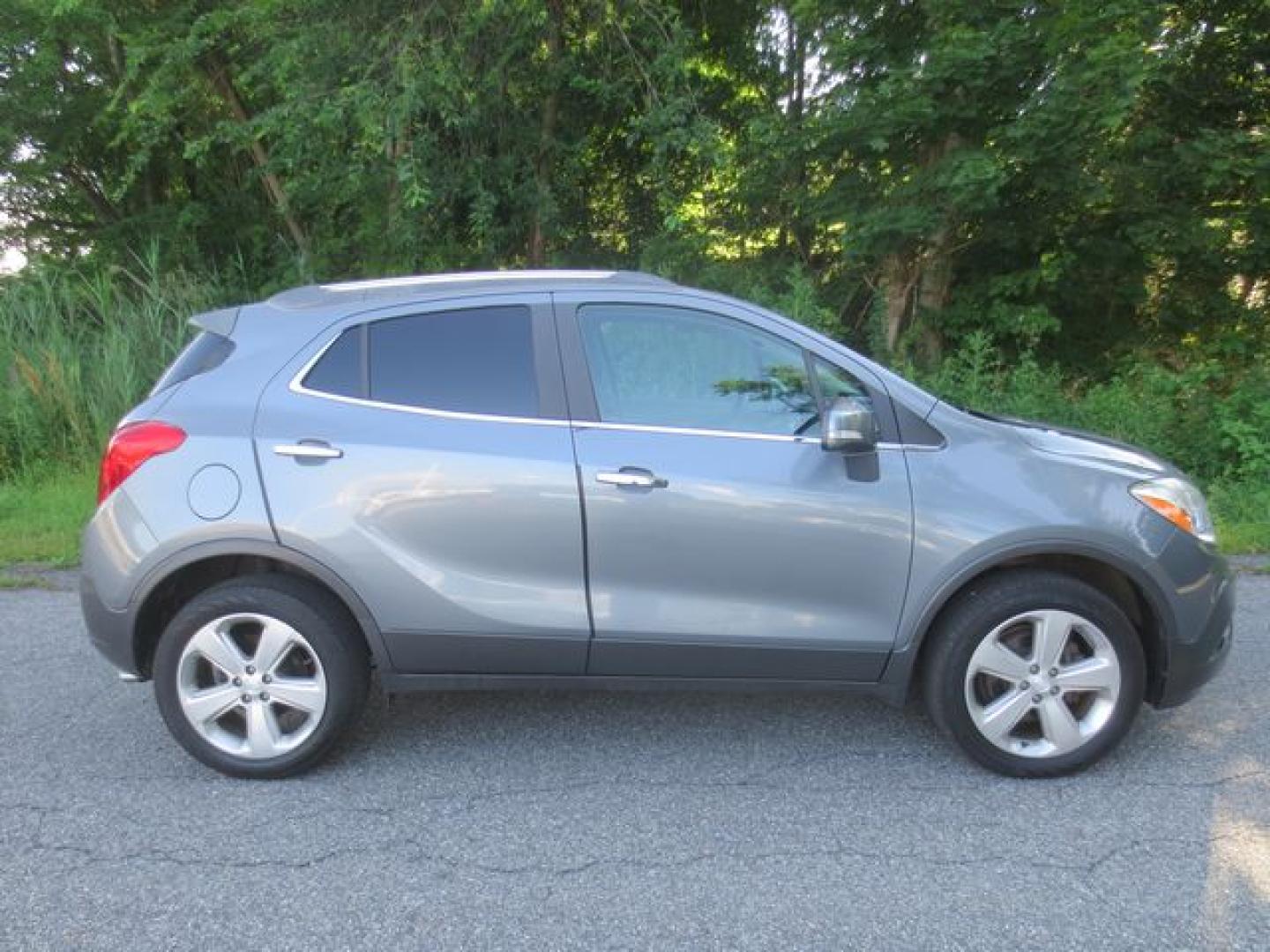 2015 Gray /Gray Buick Encore Premium (KL4CJHSB9FB) with an 1.4L L4 DOHC 16V TURBO engine, 6-Speed Automatic transmission, located at 270 US Route 6, Mahopac, NY, 10541, (845) 621-0895, 41.349022, -73.755280- Photo#10