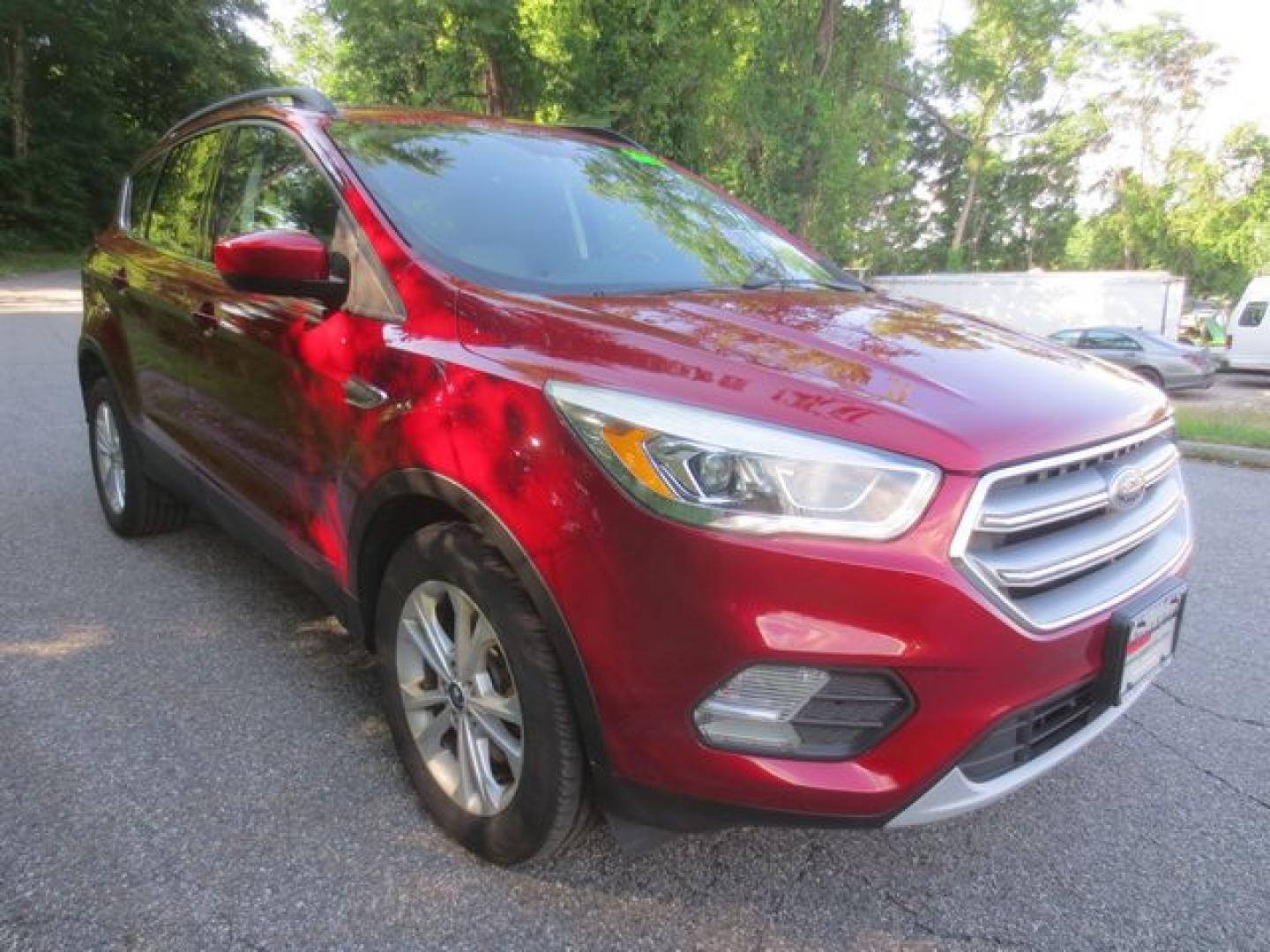 2017 Black /Red Ford Escape SE (1FMCU9GD0HU) with an 1.5L L4 DOHC 16V engine, Automatic transmission, located at 270 US Route 6, Mahopac, NY, 10541, (845) 621-0895, 41.349022, -73.755280- Photo#1