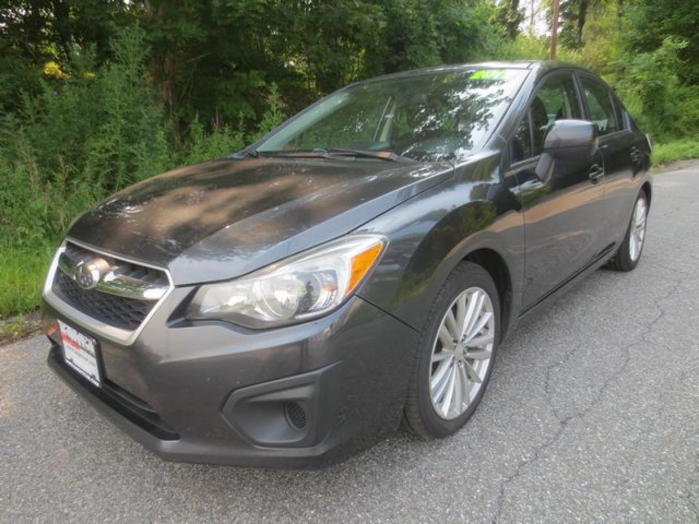 2012 Gray /Black Subaru Impreza Premium Plus (JF1GJAF61CH) with an 2.0L H4 DOHC 16V engine, Automatic transmission, located at 270 US Route 6, Mahopac, NY, 10541, (845) 621-0895, 41.349022, -73.755280- Photo#0