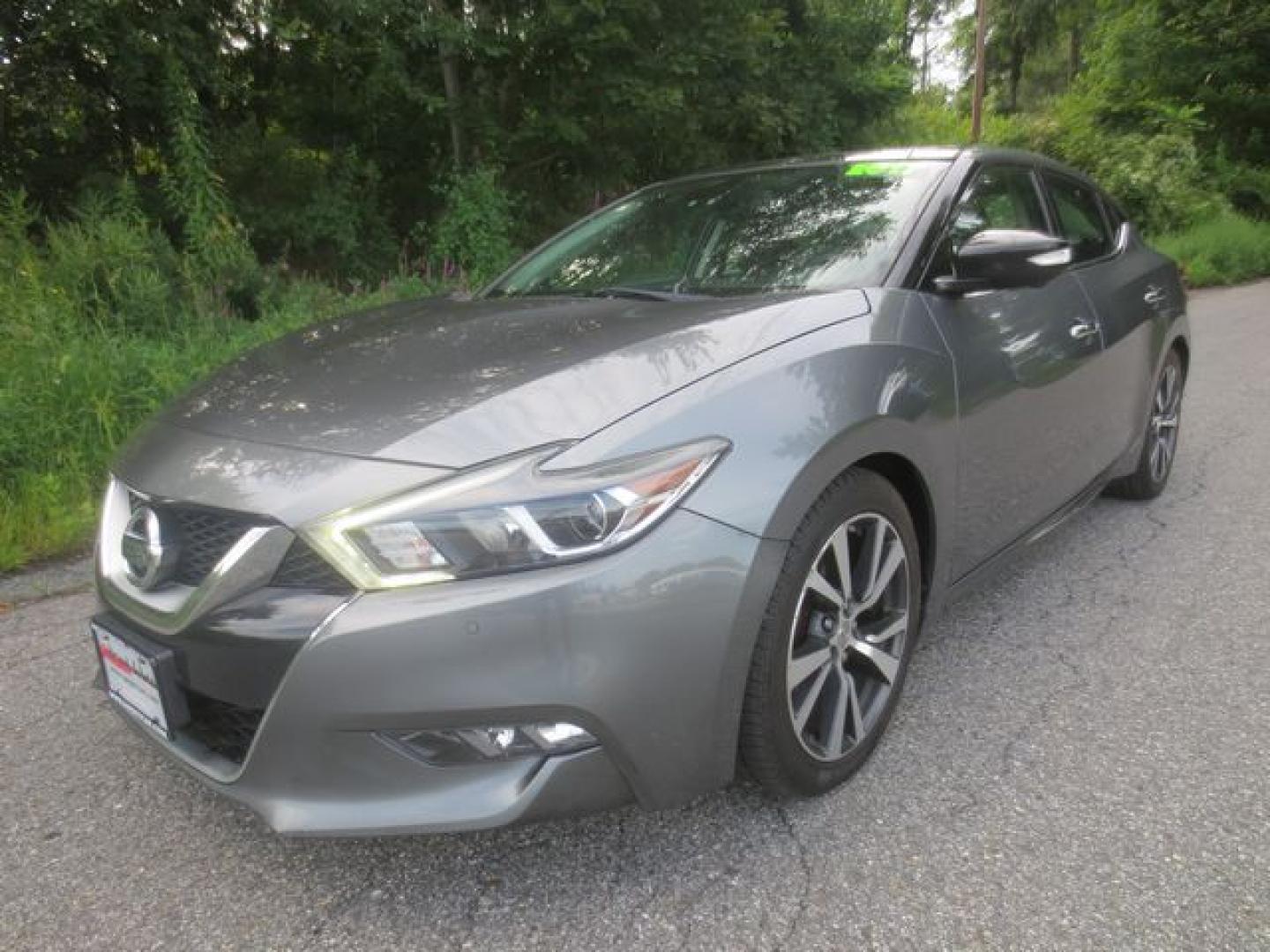 2017 Gray /Black Nissan Maxima Platinum (1N4AA6AP6HC) with an 3.5L V6 DOHC 24V engine, Automatic transmission, located at 270 US Route 6, Mahopac, NY, 10541, (845) 621-0895, 41.349022, -73.755280- Photo#0