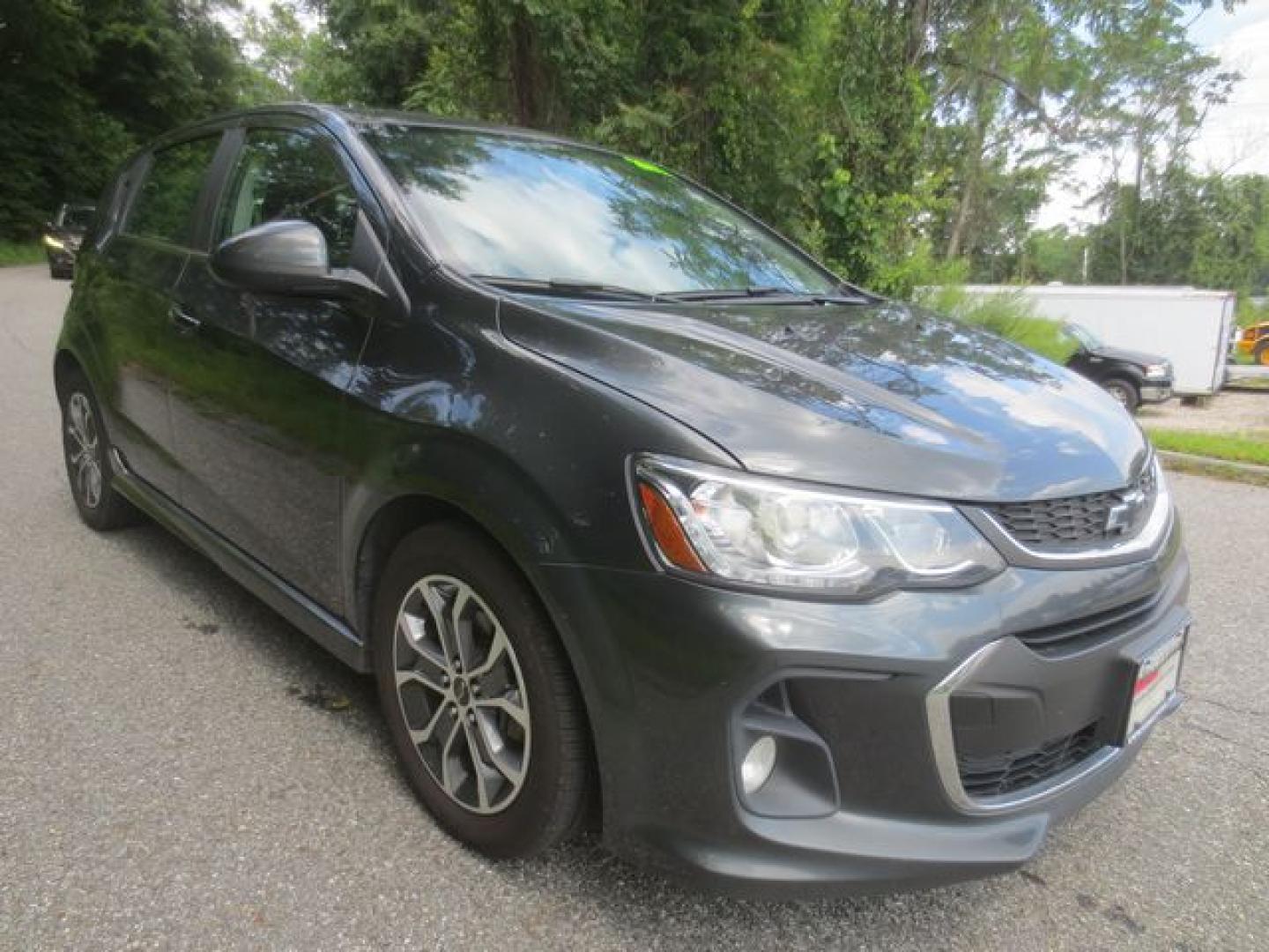 2019 Gray /Black Chevrolet Sonic LT (1G1JD6SB6K4) with an 1.4L L4 DOHC 24V TURBO engine, Automatic transmission, located at 270 US Route 6, Mahopac, NY, 10541, (845) 621-0895, 41.349022, -73.755280- Photo#1
