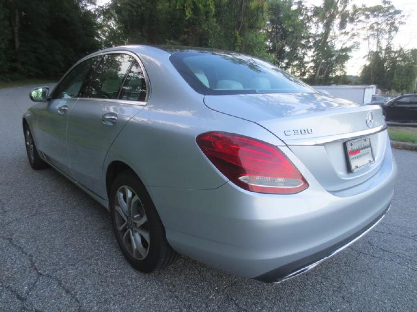 2017 Silver /White Mercedes-Benz C-Class 4MATIC (55SWF4KBXHU) with an 2.0L L4 DOHC 16V engine, Automatic transmission, located at 270 US Route 6, Mahopac, NY, 10541, (845) 621-0895, 41.349022, -73.755280- Photo#4