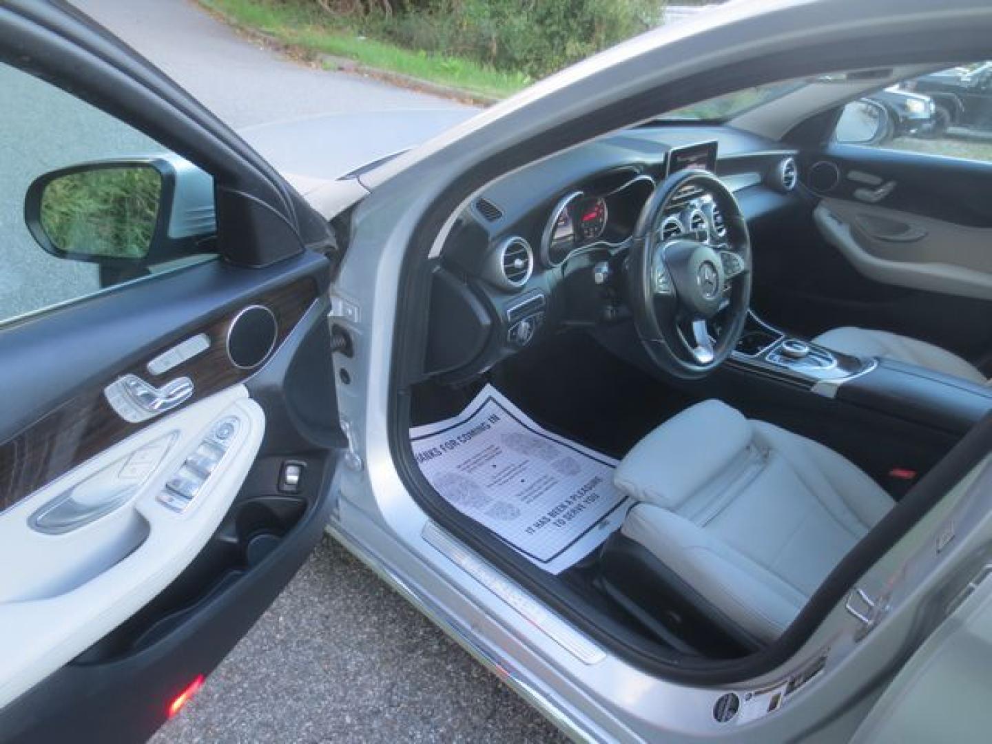 2017 Silver /White Mercedes-Benz C-Class 4MATIC (55SWF4KBXHU) with an 2.0L L4 DOHC 16V engine, Automatic transmission, located at 270 US Route 6, Mahopac, NY, 10541, (845) 621-0895, 41.349022, -73.755280- Photo#6
