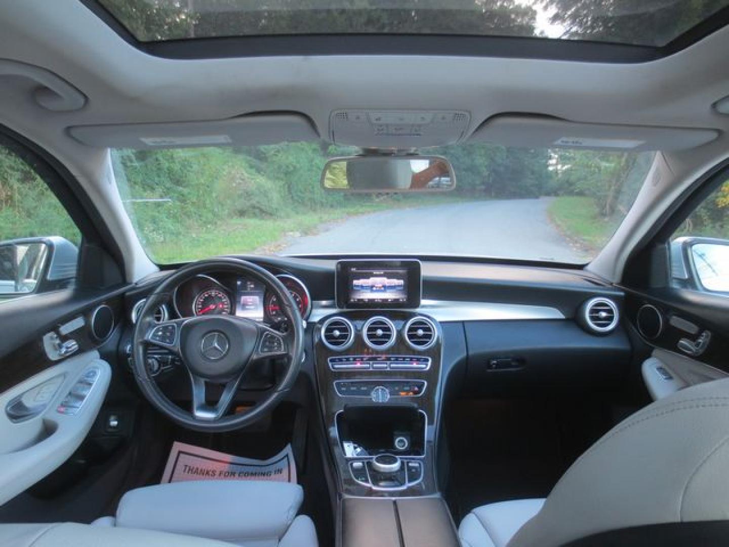 2017 Silver /White Mercedes-Benz C-Class 4MATIC (55SWF4KBXHU) with an 2.0L L4 DOHC 16V engine, Automatic transmission, located at 270 US Route 6, Mahopac, NY, 10541, (845) 621-0895, 41.349022, -73.755280- Photo#7